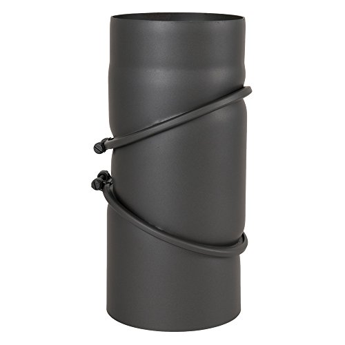 Ofenrohr, Rauchrohr, Bogen, drehbar, 0° - 90°, ø 150 mm Gussgrau