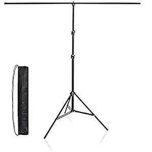 GiftMax 6 X 9 Feet T-Shape Portable Background Backdrop Support Stand Kit 6ft Wide 9ft Tall Adjustable Photo Backdrop Stand
