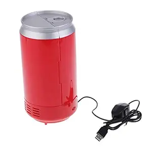 ELECTROPRIME Small USB Fridge Universal Warmer Cooler 5V Travel Refrigerator Freezer Red