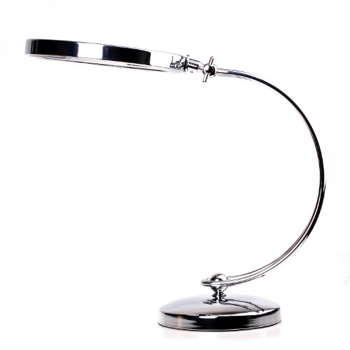 HIMRY Standspiegel 10x Vergrößerung, 8 inch, C-förmiges Design, Kosmetikspiegel 360° drehbar. Verchromten Schminkspiegel Rasierspiegel Badzimmerspiegel, Zweiseitig: Normal+ 10fach Vergrößerung, KXD3110-10x - 8