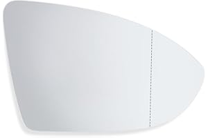 SENZEAL Wing Mirror Glass Heated Right Driver Side with Backing Plate for VW Golf MK7 5G0857522 (Right)