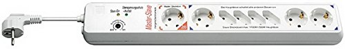 Preisvergleich Produktbild Steckdosenleiste mit Überspannungsschutz Master Slave Funktion 1,5m weiss