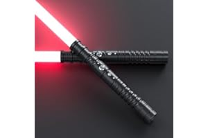 Smautop Lightsaber for Kids and Adults 2 in 1 RGB 11 Color USB Rechargeable Metal Handle Black Sword Suitable for Halloween Christmas Cosplay（Black)