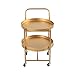 Produktbild Klapptisch YANFEI, Abnehmbarer Riemenscheibengriff Kleiner Couchtisch Runder einfacher Beistelltisch aus Schmiedeeisen, 40 * 63 cm Gold