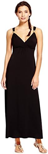 Ladies Famous Make Black Maxi Beach Dress. Sizes 8 10 12 14 16 18 20 (12, BLACK)