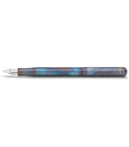 Kaweco SUPRA Fireblue Füllhalter – Edelstahl, Verstellbar (95–165 Mm), Inkl. Feder F (Fein) & Metallbox