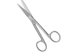 EXETON Forbici da toeletta, 14 cm, pronto soccorso, uso veterinario, forbici da allattamento, casa, ufficio, forbici multiuso (affilate e smussate - dritte)
