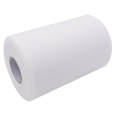 Bitfly 15cm X 100yards(91,4 m) Rouleau de tulle Bobine de fil Crochet Tube Top Tutu fête Wraping Crafts mariée Nœud Jupe Robe de mariage Décor Couture Artisanat Tissu Décoration de fête avec nœud en ruban Table nœuds et disponibles pour 54 Couleur…