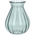 Green Glass Ribbed Posy Vase 15cm by Gisela Graham