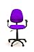 FurnitureR® Adjustable Office Task Chair Executive Recliner CHAIR, Luxury Mid Back Support, Swivel Armchair in Purple