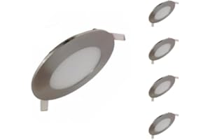 Spot LED Extra Plat Rond ALU 6W (Pack de 5) - Blanc Chaud 2300K - 3500K - SILAMP