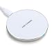Produktbild LEAPCOVER Aluminium Qi Wireless Charging Pad für iOS und Android Smartphone Geräte Samsung Galaxy S7/S6/Edge/Plus, Note 8, Nexus, iPhone 8, 8 Plus, iPhone X, iPhone 7, 7 Plus, Etc. (Weiß)