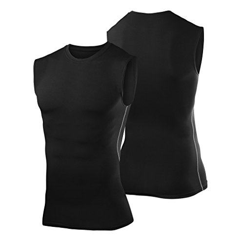 PowerLayer Herren Kind Funktionsunterwäsche Kompressionsshirt Armour Ärmelloses Hemd Top Skins Compression Shirt Ärmellos - 4