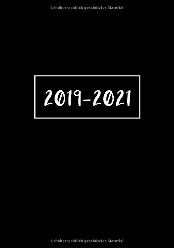 2019 - 2021: Wochenplaner ab KW35 | September 2019 bis August 2021 Kalender | 1 Woche auf 1 Seite | 24 Monate Planer | DIN A5 Format Terminkalender | Matt Schwarz