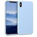 Price comparison product image kwmobile TPU Silicone Case for Apple iPhone XS Max - Soft Flexible Shock Absorbent Protective Phone Cover - Light Blue Matte