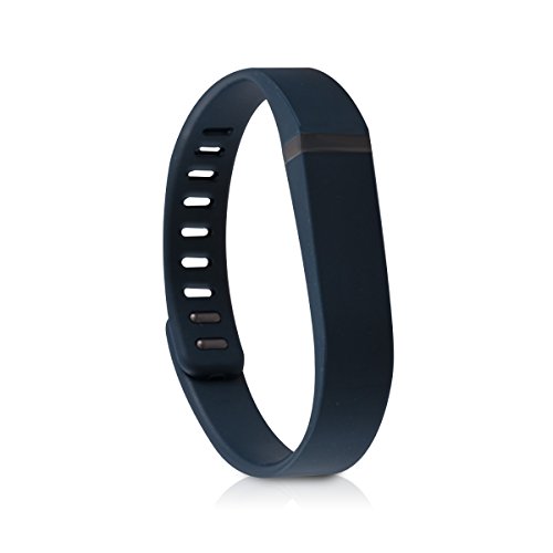 kwmobile 3in1 Set: 3x Sport Ersatzarmband für Fitbit Flex in Schwarz Dunkelblau Anthrazit Innenmaße: ca. 15 – 20 cm – Silikon Armband mit Verschluss ohne Tracker - 2