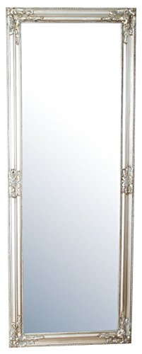 KMH®, Wandspiegel mit kunstvollem Rahmen, Farbe: silber (150 x 50 cm) (#520020) …