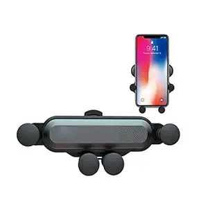 QUALITYZONE Adjustable Car Cell Phone Holder Dashboard Gravity Universal Air Vent Phone Mount Stable Car Cradle for Smartphones and Mini Tablet