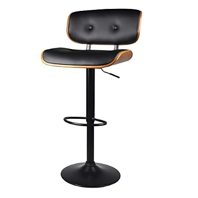 Rendez vous déco Chaise de Bar Melchior Noire 62/82 cm