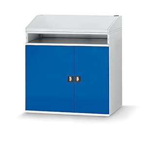 RAU Industrie-Stehpult - mit offenem Fach über dem Schrank - Breite