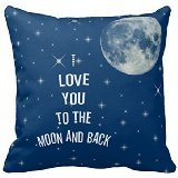 B Lyster shop Cotton Linen Decorative Throw Pillow Case Cushion Cover I Love You To The Moon And Back pillow cases 18 x 18