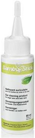 Dog Ear Cleaning Buds Bamboo Sticks &amp; Wax Removing Fluid Cleaner Odour Options (60ml Ear Cleansing Solution)