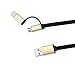 Produktbild Ouneed® 1M Einziehbar USB Type C Ladekabel, Type-C & USB kabel für Samsung Galaxy S9 S8 Plus,Note 8, Huawei P10/P9, Sony Xperia XZ, Lumia 950/950XL,Nexus 5X/6P,HTC 10/U11,OnePlus 2/3 (Blau)