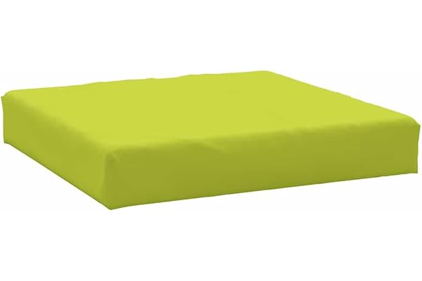 vidaXL Coussin de Palette, Galette de Siège Imperméable, Coussin de Jardin, Décoration d'Extérieur Terrasse, Vert Vif 60x60x9,5 cm Tissu Oxford
