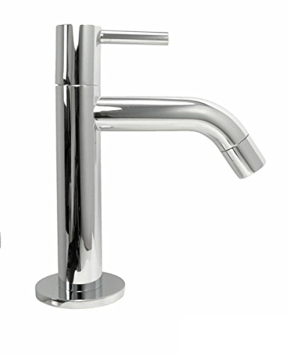 tecuro DESIGN Standventil mit hochwertigem Keramikventil – messing verchromt – NEU – mit Anschlussschlauch 30 cm - 3