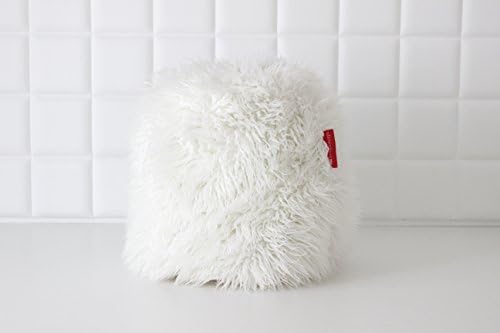 LIVING CONCEPT LUXURY LUSH &amp; SOFT ALPACA FAUX FUR BEAN BAG POUF 45 CM x 45 CM