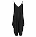 Produktbild Neu Damen Cami Lagenlook Strampler Locker Harem Overall Kleider Übergröße - Damen, Schwarz, XL - ( 16-18)