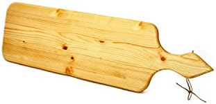 Rectangular Chopping Board with Edge Grinding Like Spruce Tree Edge Board, Length 66 cm, width 20, Thickness 2.5 cm Cheese Board to hang