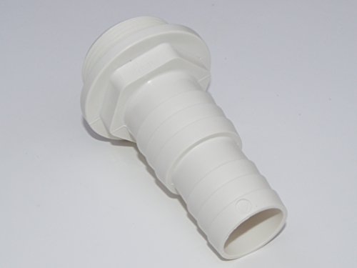 Schlauchtülle abgestuft | Außengewinde mit O-Ring | weiß | R 11/2 Zoll x Ø 38 / 32 mm - 3
