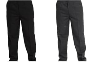 L S U Pantalon d'écolier pour garçons Grande taille Coupe robuste Grande taille semi-élastique 2–17 ans, veuillez voir les tailles dans la description du produit