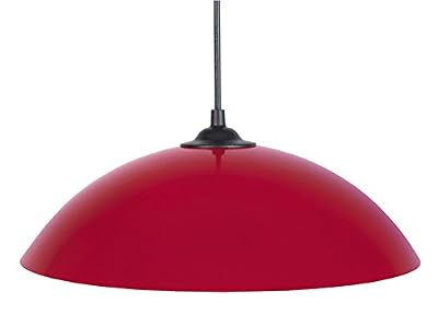 Tosel 10659 Suspension Demi Lune Acier 40 W E27 Rouge