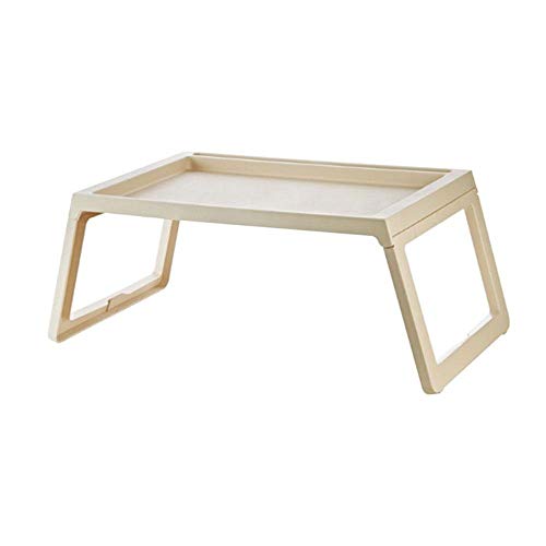CWeep Adjustable Foldable Laptop Bed Table, Adjustable Standing Bed Desk Breakfast Serving Bed Tray for Sofa Couch Floor (Yellow)