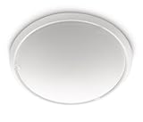 Ancho: 26,5 cm Philips myLiving Canvas - Plafón de techo, iluminación interior, casquillo E27, luz blanca cálida, color blanco