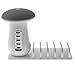 Produktbild IPOTCH Universal 5 Multi-Port USB Wand Reise-Ladegerät USB Hub Ladestation mit LED Lampe Pilz Form