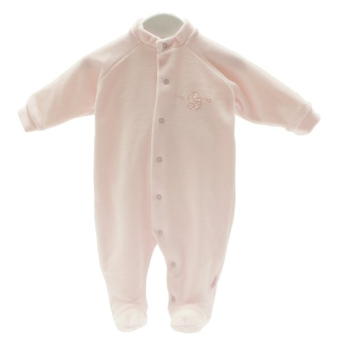 Cambrass Unisex Baby All in One Velvet Playsuit Pink 1 - 3 Months