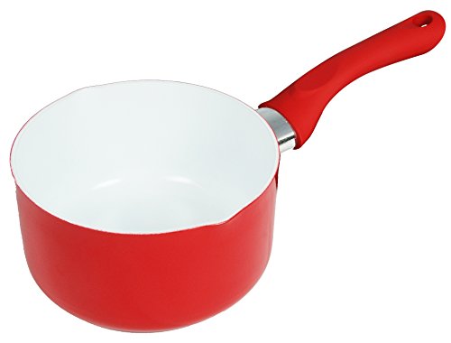 Preisvergleich Produktbild Buckingham Keramik Antihaftbeschichtung Induktion Milchtopf, rot, 14 cm