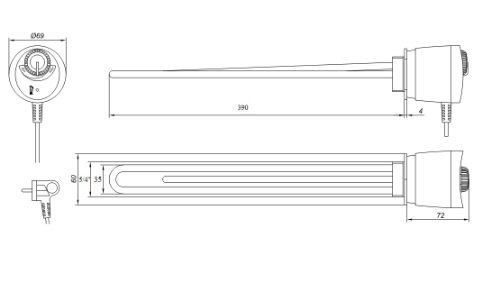 ELIKO Heizstab Heizpatrone Heizelement Typ GRBT 2kW 2000W 230V 5/4″ für Wasserspeicher Boiler Warmwasserspeicher Wasserheizung Heizungsspeicher mit Thermostat - 2