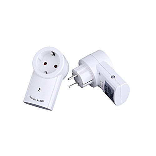 Preisvergleich Produktbild Funksteckdosen Set Funk 2x Steckdose + 1x Fernbedienung , 20m