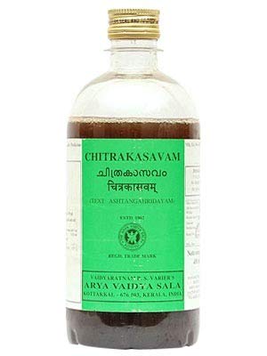 Kottakkal Arya Vaidya Sala 3 x 450 ml Kottakkal Chitrakasavam (Pack de 3) + Free Vetiver Baño Exfoliante