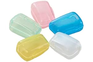 WACURRENTHYD 5 Pack Travel Toothbrush Head Covers, Plastic Portable Toothbrush Caps Case Protector for Home and Outdoor