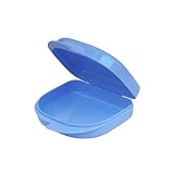 Homgaty Mouth Dental Orthodontic Retainer Case Box For Sport Guard Dentures Brace Teeth (Blue)