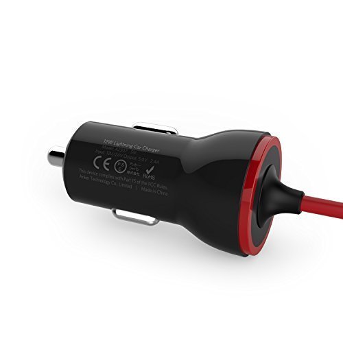 Anker PowerDrive 12W Kfz Ladegerät mit Lightning Stecker Apple MFi Zertifiziert Auto Ladegerät für iPhone 7s 7 7s Plus 6s 6 6s Plus 5S 5C 5, iPad Air 2 und weitere (Schwarz) - 8