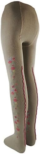 Children's Tights with Decorative seem And Tendril - Beige, 13/14 bzw. 50/56