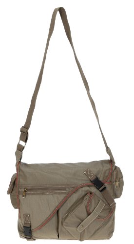 ELEPHANT Kuriertasche SAHARA Canvas Tasche Laptopfach 39×28 cm Schultertasche - 5