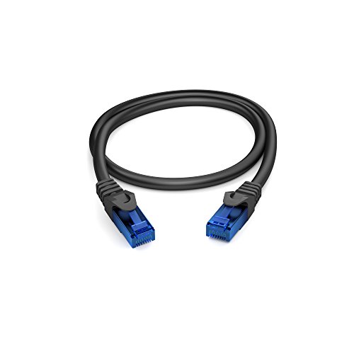 KabelDirekt 0,5m x5 Cat6 Ethernet Gigabit LAN Netzwerkkabel (RJ45), UTP, abwärtskompatibel (Cat5, Cat5e), schwarz – TOP Series - 7