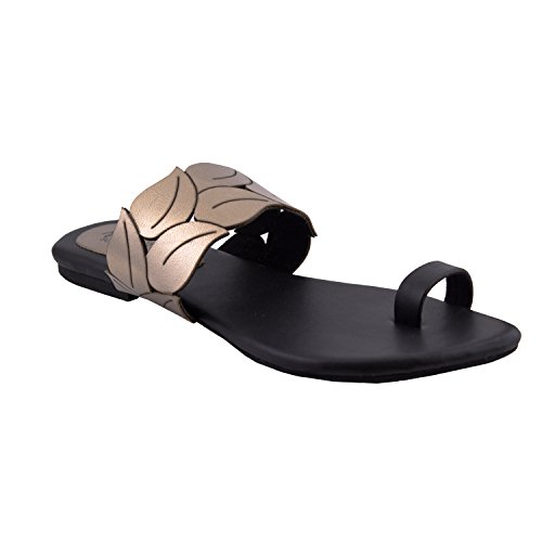 Tamara Rustic Gold Lazer Cut Flats